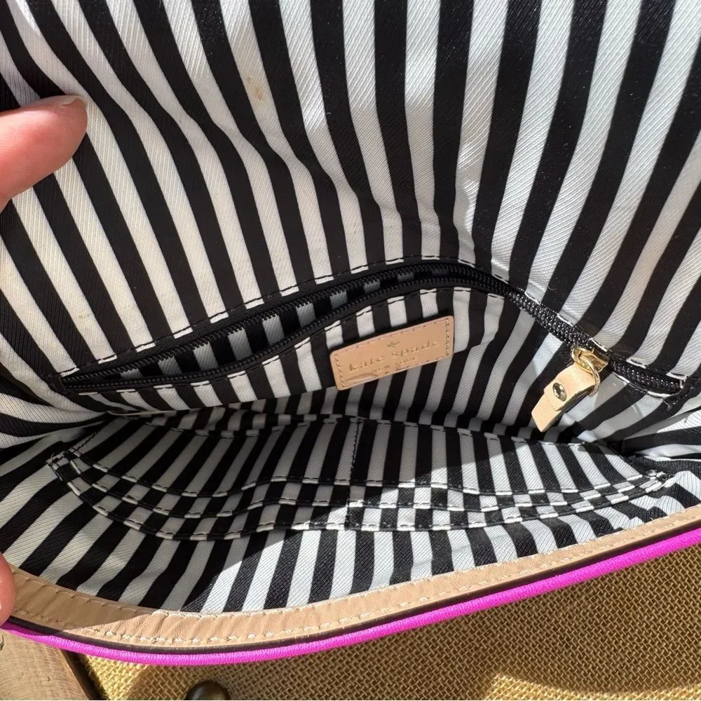 Kate Spade Juliana Hampton Road Pink/Fuchsia Leather WOC Crossbody Clutch
